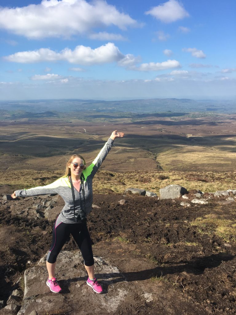 A picture at the summit of Stairway to Heaven Ireland