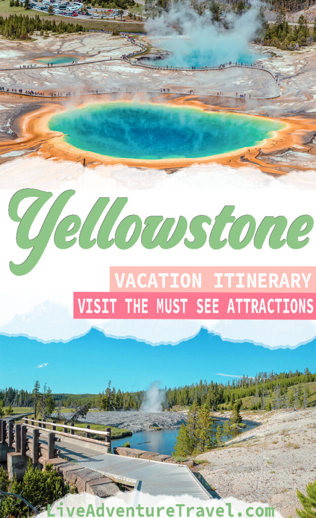 Yellowstone National Park Vacation Pinterest Graphic