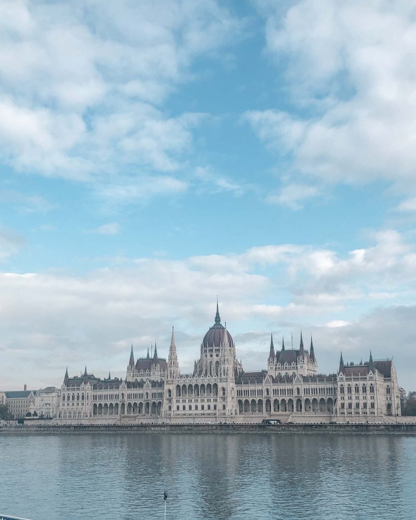 The Budapest Parliament from the Pest side of the city