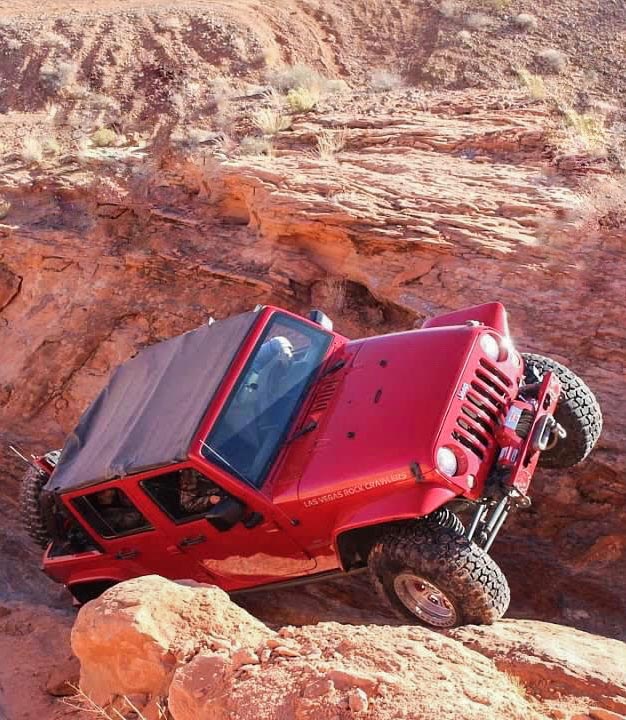 Rock Climbing with a Jeep in Las Vegas, Nevada © Real Travels with V