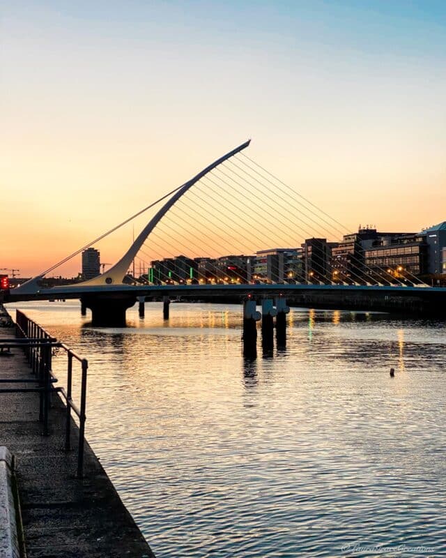 Samuel Beckett Bridge at Sunset