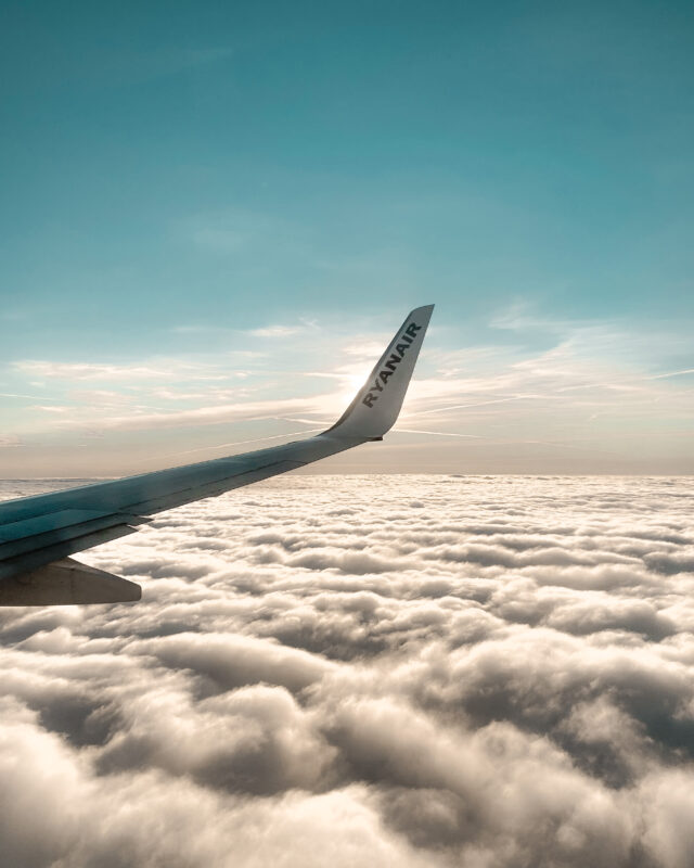 Ryanair Plane Over Clouds