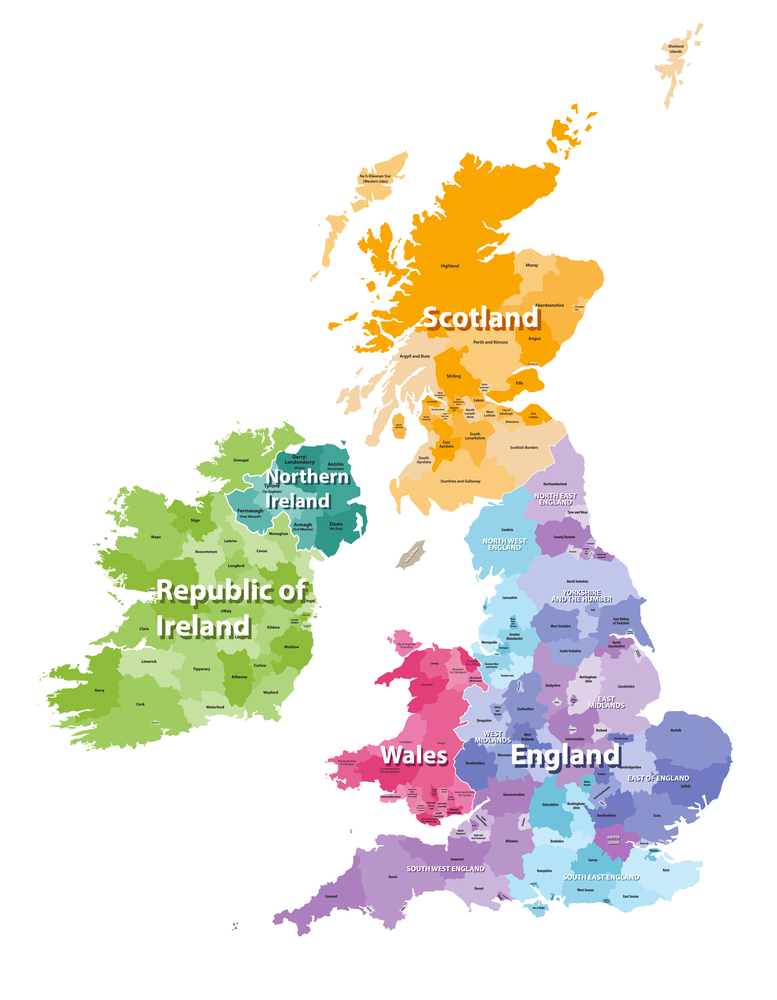 Ireland and UK Map - Live Adventure Travel