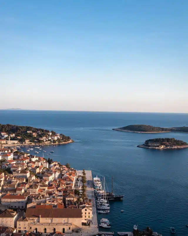 View of Hvar Island from the famous fortress